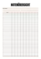 Vorschau - Lehrpläne/Lehrermaterial - Notenübersicht - Vorlage (DIN A4) - Deckblatt