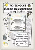 Vorschau - Aufgabenkarten - 10 To-Do‘s für die Sommerferien für das Schulteam - Deckblatt