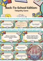 Vorschau - Spiele - Telepathy Game: Back to School Edition (Schulstart) - Deckblatt