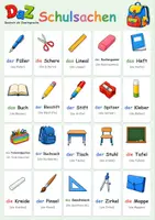 Vorschau - Fördermaterial/Inklusion - Deutsch als Zweitsprache (DaZ) Plakat – Schulsachen - Deckblatt