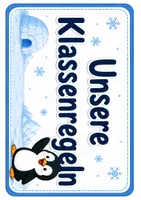 Vorschau - Präsentationen/Tafelbilder - Klassenregeln Klassentier Pinguin - Seite 1