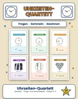 Vorschau - Spiele - Uhrzeiten Quartett für 2 - 5 Spieler - Deckblatt