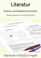 Vorschau - Arbeitsblätter - Literatur • Kreatives/ autobiografisches Schreiben • Materialsammlung • Oberstufe - Deckblatt