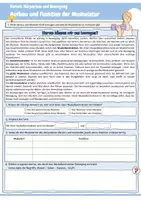 Vorschau - Arbeitsblätter - Aufbau und Funktion der Muskulatur | Arbeitsblätter mit Lösungen und Präsentation für die Klassen 6, 7 und 8 - Seite 1