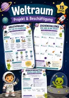 Vorschau - Spiele - Weltraum Projekt & Beschäftigung für Ferienbetreuung, OGS, Hort & Ganztag - Deckblatt