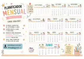 Vista previa - Hojas de trabajo - Planificador mensual - Portada