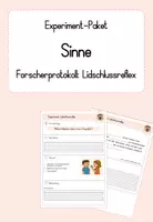 Vorschau - Stundenentwürfe - Forscherprotokoll "Lidschlussreflex" aus dem Materialpaket "Sinne Experiment-Paket" - Deckblatt