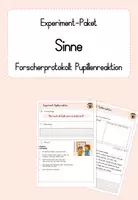 Vorschau - Stundenentwürfe - Forscherprotokoll "Pupillenreaktion" aus dem Materialpaket "Sinne Experiment-Paket" - Deckblatt