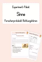 Vorschau - Stundenentwürfe - Forscherprotokoll "Richtungshören" aus dem Materialpaket "Sinne Experiment-Paket" - Deckblatt