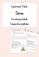 Vorschau - Stundenentwürfe - Forscherprotokoll "Temperaturempfinden" aus dem Materialpaket "Sinne Experiment-Paket" - Deckblatt