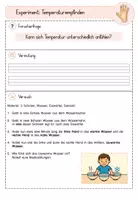 Vorschau - Stundenentwürfe - Forscherprotokoll "Temperaturempfinden" aus dem Materialpaket "Sinne Experiment-Paket" - Seite 2