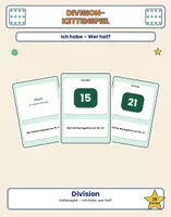 Vorschau - Spiele - Ich habe - Wer hat ... ? Division / 25 Karten - Deckblatt