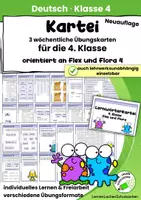 Vorschau - Anderer Materialtyp - Lernwörter 4. Klasse | Lernwörterkartei für Rechtschreibung | Deutsch Klasse 4 - Seite 1
