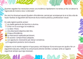 Vista previa - Para docentes: organización, planificación y formación - QUADERN D’INCIDÈNCIES (CATALÀ) - página 3