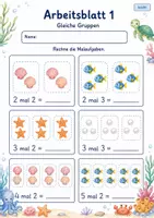 Vorschau - Arbeitsblätter - Einmaleins und Multiplikation Klasse 2 | Materialpaket | 20 PDFs mit 140 Arbeitsblättern - Seite 2