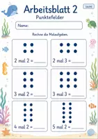 Vorschau - Arbeitsblätter - Einmaleins und Multiplikation Klasse 2 | Materialpaket | 20 PDFs mit 140 Arbeitsblättern - Seite 3