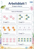 Vorschau - Arbeitsblätter - Multiplikation Klasse 2 | Mathematik Klasse 2 | 7 Arbeitsblätter als PDF - Seite 1