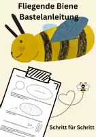 Vorschau - Arbeitsblätter - Fliegende Biene Bastelanleitung - Deckblatt