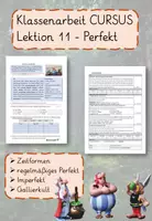 Vorschau - Arbeitsblätter - Klassenarbeit Latein Cursus L11 Asterix und Obelix - Deckblatt