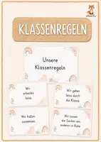 Vorschau - Bildkarten - Klassenregeln Grundschule Vorlagen zum Ausdrucken - Deckblatt