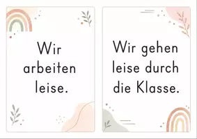 Vorschau - Bildkarten - Klassenregeln Grundschule Vorlagen zum Ausdrucken - Seite 1