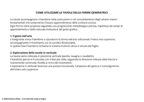 anteprima - Materiale di supporto/inclusione - DAL CORPO AL SEGNO - TAVOLE GENERATRICI - Pagina 1