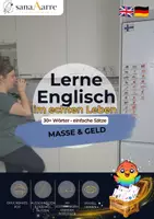 Vorschau - Fördermaterial/Inklusion - Englisch Flashcards: Maße & Geld - Deckblatt