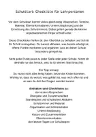 Vorschau - Arbeitsblätter - Checklisten: Schulstart - Seite 1