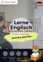 Vorschau - Fördermaterial/Inklusion - Englisch Flashcards: Natur & Wetter - Deckblatt