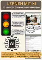 Vorschau - Unterrichtsreihen - Lernen mit KI – Künstliche Intelligenz sinnvoll nutzen | Medienbildung | Arbeitsblätter - Deckblatt
