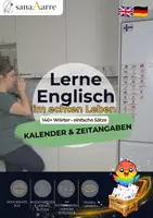 Vorschau - Fördermaterial/Inklusion - Englisch Flashcards: Kalender & Zeitangaben - Deckblatt