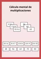 Vista previa - Refuerzo / NEE / Materiales de apoyo - Cálculo mental con las tablas de multiplicar - Portada