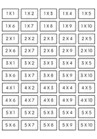 Vista previa - Refuerzo / NEE / Materiales de apoyo - Cálculo mental con las tablas de multiplicar - página 1