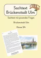 Vorschau - Arbeitsblätter - Lesetext Brücken Ulm mit Fragen - Deckblatt