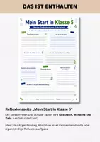 Vorschau - Arbeitsblätter - Schulstart Klasse 5 Reflexionsbogen | Arbeitsblatt erste Schulwoche 5. Klasse | Wünsche, Ziele & Klassengemeinschaft - Seite 1