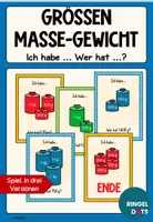Vorschau - Stationenlernen - Ich habe ... Wer hat ...? Masse Gewicht Kilogramm Gramm Größen - Deckblatt