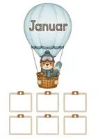 Vorschau - Poster - Geburtstagskalender Otter-Klasse | 12 Monatsseiten - Seite 1