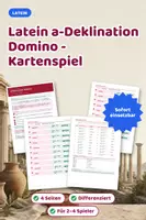 Vorschau - Spiele - Latein a-Deklination Domino - Kartenspiel - Deckblatt
