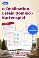 Vorschau - Spiele - o-Deklination Latein Domino - Kartenspiel - Deckblatt