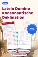 Vorschau - Spiele - Latein Domino Konsonantische Deklination - Deckblatt