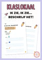 Voorbeeld - Ik zie, ik zie... Beschrijf het! Klaslokaal | Groep 3-5 - Voorblad