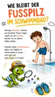 Vorschau - Bildkarten - Wie bleibt der Fußpilz im Schwimmbad? - QUAPPIZ Kindernews - Deckblatt