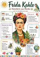 Vorschau - Arbeitsblätter - Lernposter + Arbeitsblätter zum Thema "Frida Kahlo" + Lösung & MP3 + Mindmap + Infografik - Deckblatt
