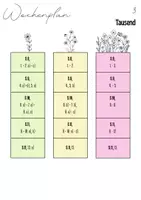 Vorschau - Stundenentwürfe - Mathe Wochenplan LMVZ 3.Klasse - Seite 1