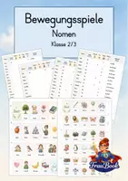Vorschau - Spiele - Bewegungsspiel Wortarten / Nomen, Deutsch Klasse 2/3 - Deckblatt