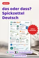 Vorschau - Merkblätter - das oder dass? Spickzettel Deutsch - Deckblatt
