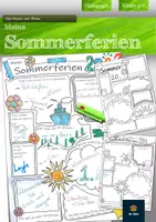 Vorschau - Mal- und Bastelvorlagen - Sommerferien - Meine Sommerferien - Deckblatt