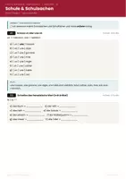 Vorschau - Arbeitsblätter - Französisch A1 Schulsachen Vertretungsstunde - Seite 1