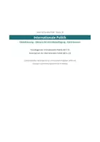 Vorschau - Unterrichtsreihen - Internationale Politik und Globalisierung - Unterrichtsreihe - Seite 1