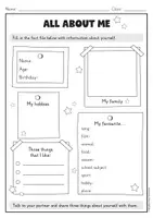 Vorschau - Arbeitsblätter - All About Me: Steckbrief & Activities – Differenzierter Steckbrief für den Englischunterricht (Klasse 4/5) - Seite 1